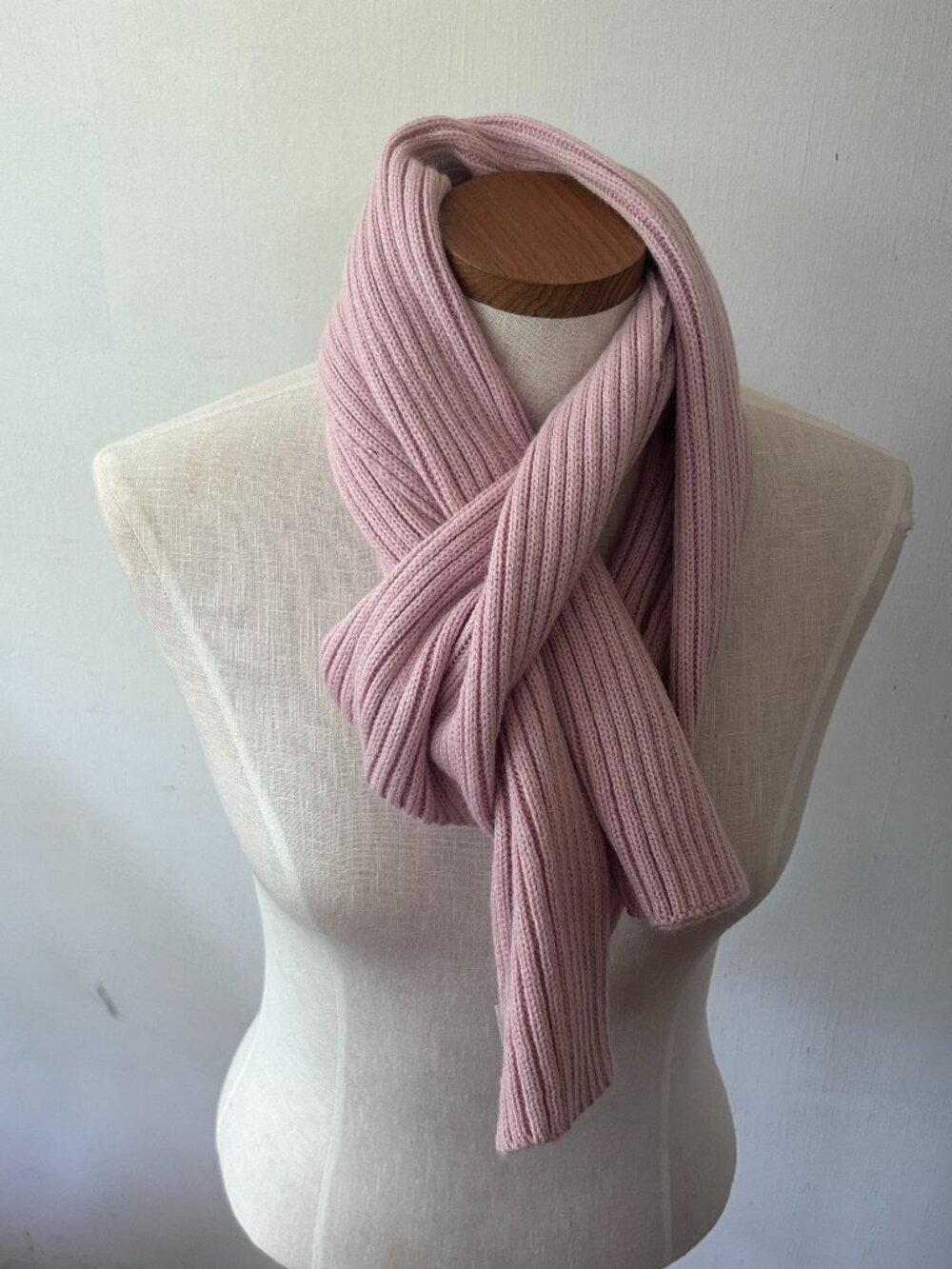 PINK Victorias Secret Pink Knit Scarf 66x8 Inches Warm Winter Feminine